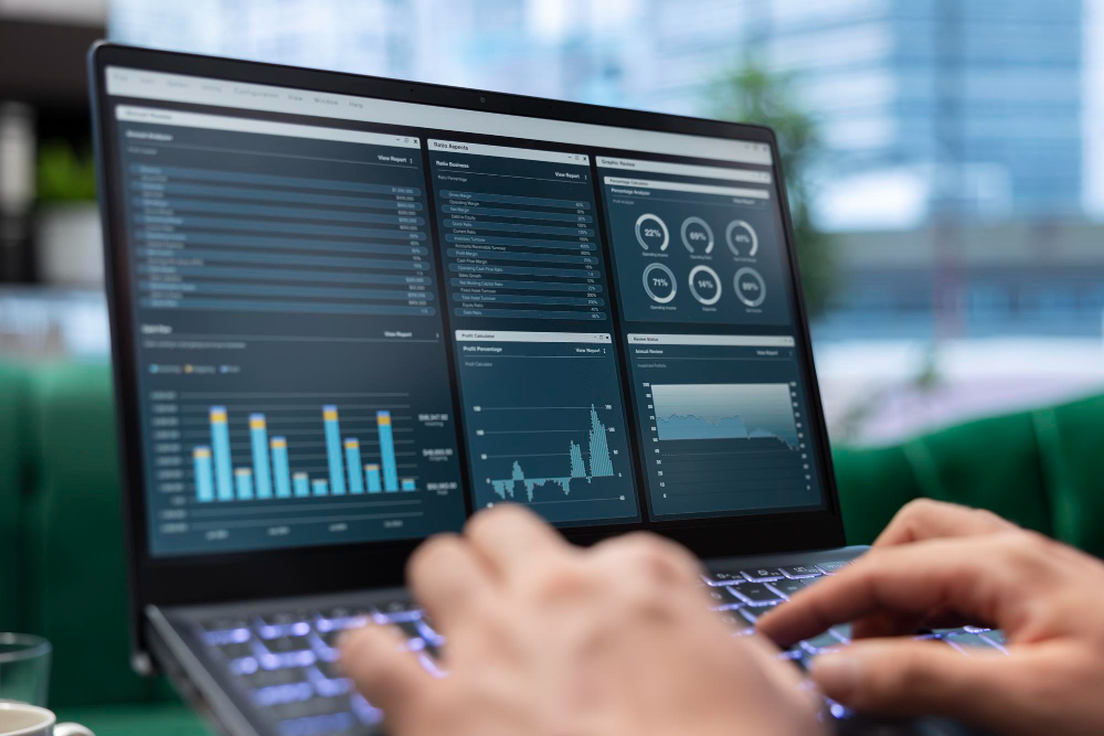 Office Desk and Monitor Setup